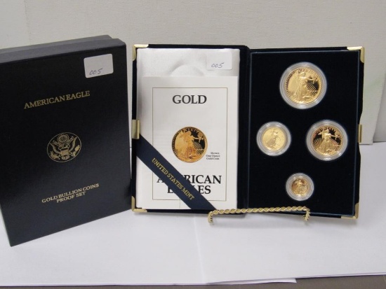 1991 Gold American Eagle Bullion Proof 4 Coin Proof Set