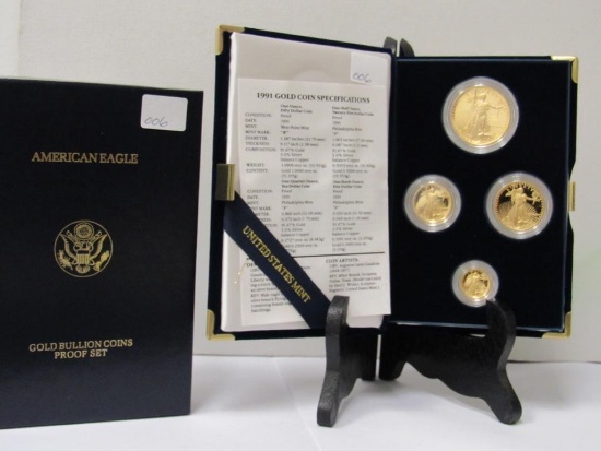 1991 Gold American Eagle Bullion Proof 4 Coin Proof Set