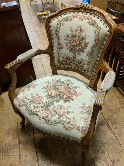 Victorian Style Upholstered Armchair