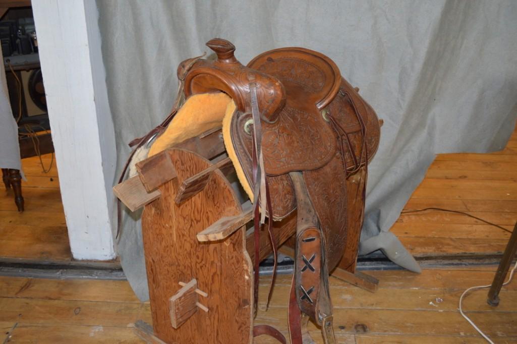 Selle Western Vintage Blake Miller Denver - Cuir Usiné - Occasion