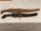 (2) Kukri Style Knives WWII Souvenirs w/ Original Sheaths