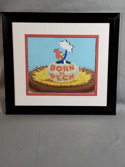 Walter Lantz "Born To Peck" Limited Edition Animation Cel Signed & Numbered 209/300 w/ COA