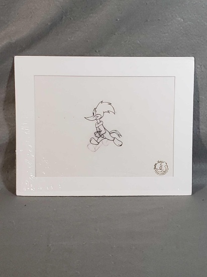 Walter Lantz(1916?1982) Woody Woodpecker Animation Sketching w/ COA