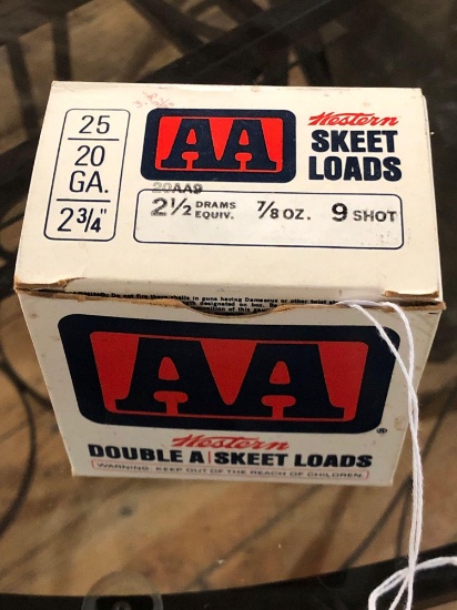 Western AA Skeet Loads 20-Ga, 25-Count, 2-3/4" x 7/8oz.