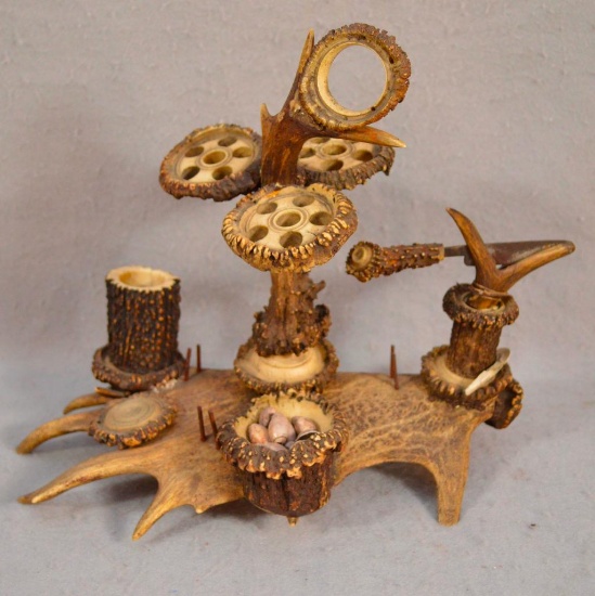 Black Forest Inkwell Set Circa 1900's
