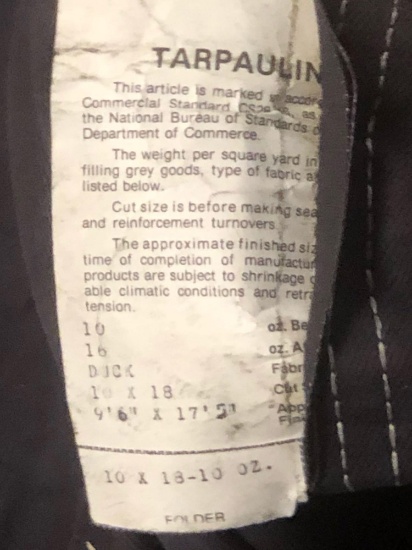 10 oz. Treated Canvas Tarp