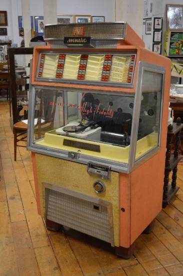 1955 AMI Model G80 SEL 45RPM Jukebox | Art, Antiques & Collectibles  Collectibles Vintage Arcade & Coin-Op Machines Vintage Jukeboxes | Online  Auctions | Proxibid
