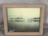 Vintage Framed Photograph Of Waterfowl