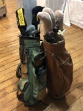 Two Golf Bags w/clubs and dolly