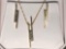 I. J. Gem Diamond and 14K Gold Necklace and Studded Earrings