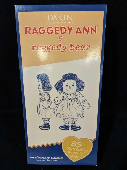 Dakin 85th Birthday Anniversary Edition Raggedy Anne & Raggedy Bear New In Box