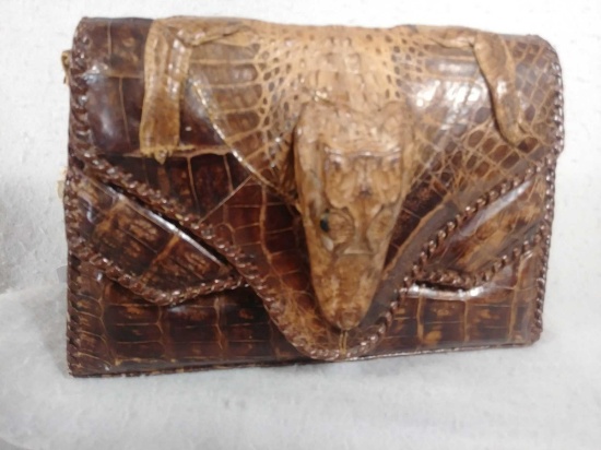 Genuine Alligator Skin Satchel/Purse - Made In Cuba