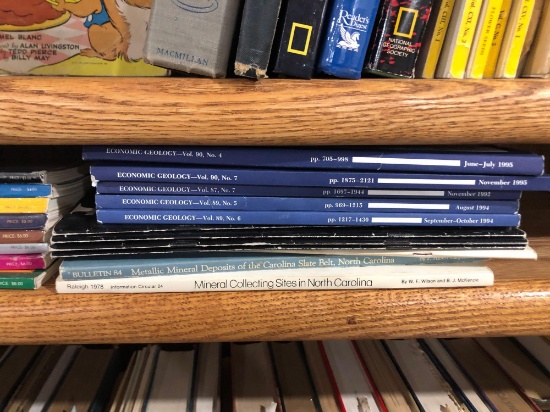 Shelf of Mineral Magazines