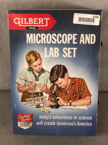 Gilbert 13042 Microscope and Lab Set with Metal Case