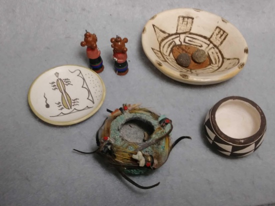 (6) Native American Pottery Pieces