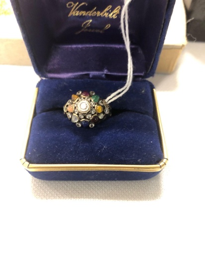 Vintage Thai Princess Harem Ring Marked 18K/14K