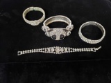 (4) Pieces Rhinestone Costume Jewelry