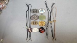 Assorted Bolo Ties and Belt Buckles
