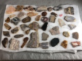 Lot of Various Slab Agates, Other Mineral Rocks