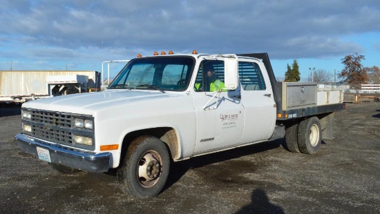 1989 Chevrolet 3500 Crew Cab flatbed dually