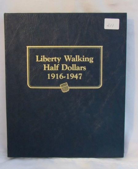 Lot of 39 Liberty walking Half Dollars in book 1916-1947