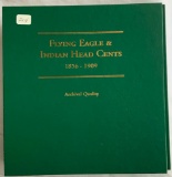 Flying Eagle & Indian Head Cents Book (has 3 Flying Eagle cents & 25 Indian Head Cents)