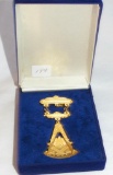 Gold Flashed Or Plated Masonic Pin-not engraved- weight 20 grams with small diamond