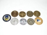 Lot of 9 Military Tokens--mostly Coast Guard incl. Chief Petty Officer, Operation Sail
