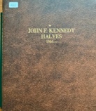 Coinmaster John F. Kennedy Halves folder (incomplete) with 15 coins