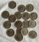 Lot of 17 Kennedy Clad Half Dollars