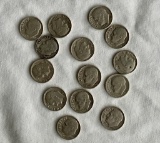 Lot of 14 Roosevelt Silver Dimes