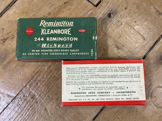 1-1/2 Boxes Remington Kleanbore .244 High Speed Cartridges 32-Count