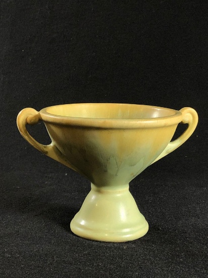 Roseville Carnelian I Tan Goblet Vase