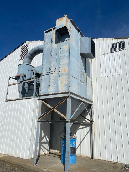Dust Collection System Model FH-58-1D w/ Cyclone, Shaker Unit & Extensive Ducting