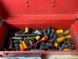 Snap-On Tool Box w/ Large Assortment Of Impact Sockets