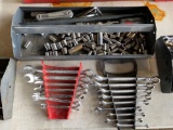 Tool Tray w/ Combination End Wrench Set & Sockets