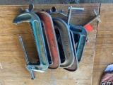 (6) Assorted C-Clamps