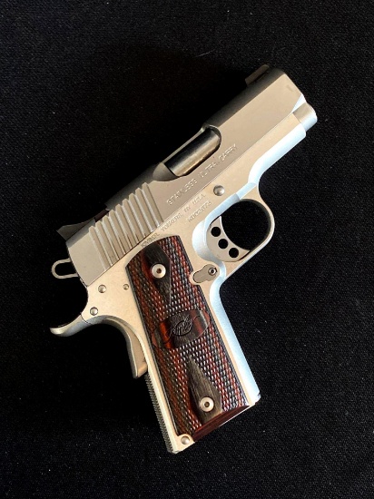 Kimber Stainless Ultra Carry .45 Semi-Auto Pistol w/ Case & Extra Rosewood Grips