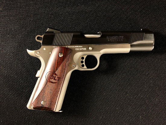 Colt Government Model Combat Elite .45 Semi-Automatic Pistol Stainless Steel Frame w/ Blued Slide