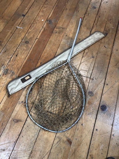 Fish Landing Net and Ted Williams Fly Rod Case