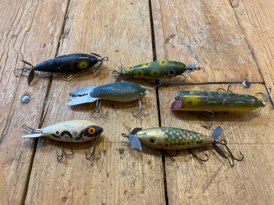 (6) Wooden fishing Lures