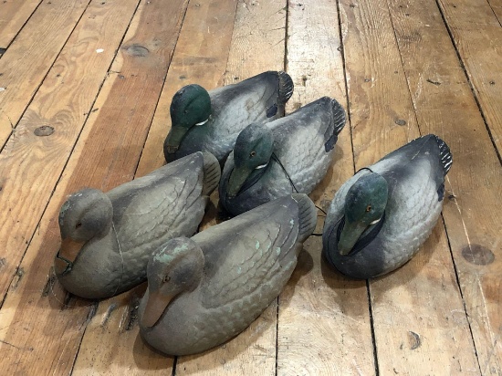 (5) Carry-Lite Dura-Beak Duck Decoys Condition consistent to Age