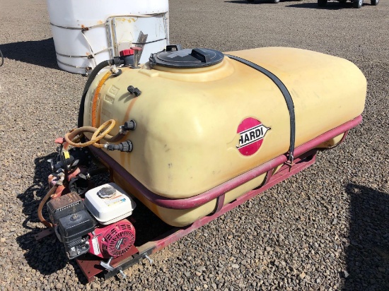 Hardi 216 Gal Skid Mounted Tank w/ Honda 4Hp Motor