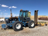 New Holland 9030 Versatile Bidirectional Tractor (ENGINE FIRE), Loader, & Wing Up Flail Mower