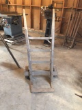 Antique Barrel Dolly with Cast-Iron Wheels