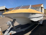 1975 Fiberform Runabout 19' Inboard/ Outboard Boat & Trailer