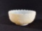 Vintage Imperial Lenox Custard Satin Glass Grapevine Pattern Bowl