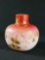 Webb Satin Glass Vase w/ Gold Decor