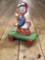 1940's Fisher Price Donald Duck Pull Toy ...Walt Disney Productions 400-500