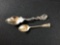 (2) Danial Low Sterling silver Salem Witch Souvenir Spoons